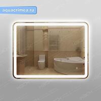 Зеркало 348ско1у с LED подсветкой 9,6 Вт/м 60 х 80 см с сенсорным выключателем с подогревом 25х50 см